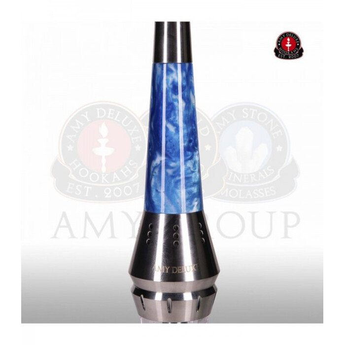 AMY DELUXE Shisha Galactic Steel S 1200 Transparent RS Sky Blau