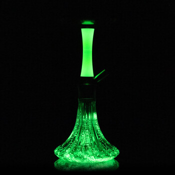 Aladin Shisha Epox 360  - Transparent Glow Grün RS Weiß -...